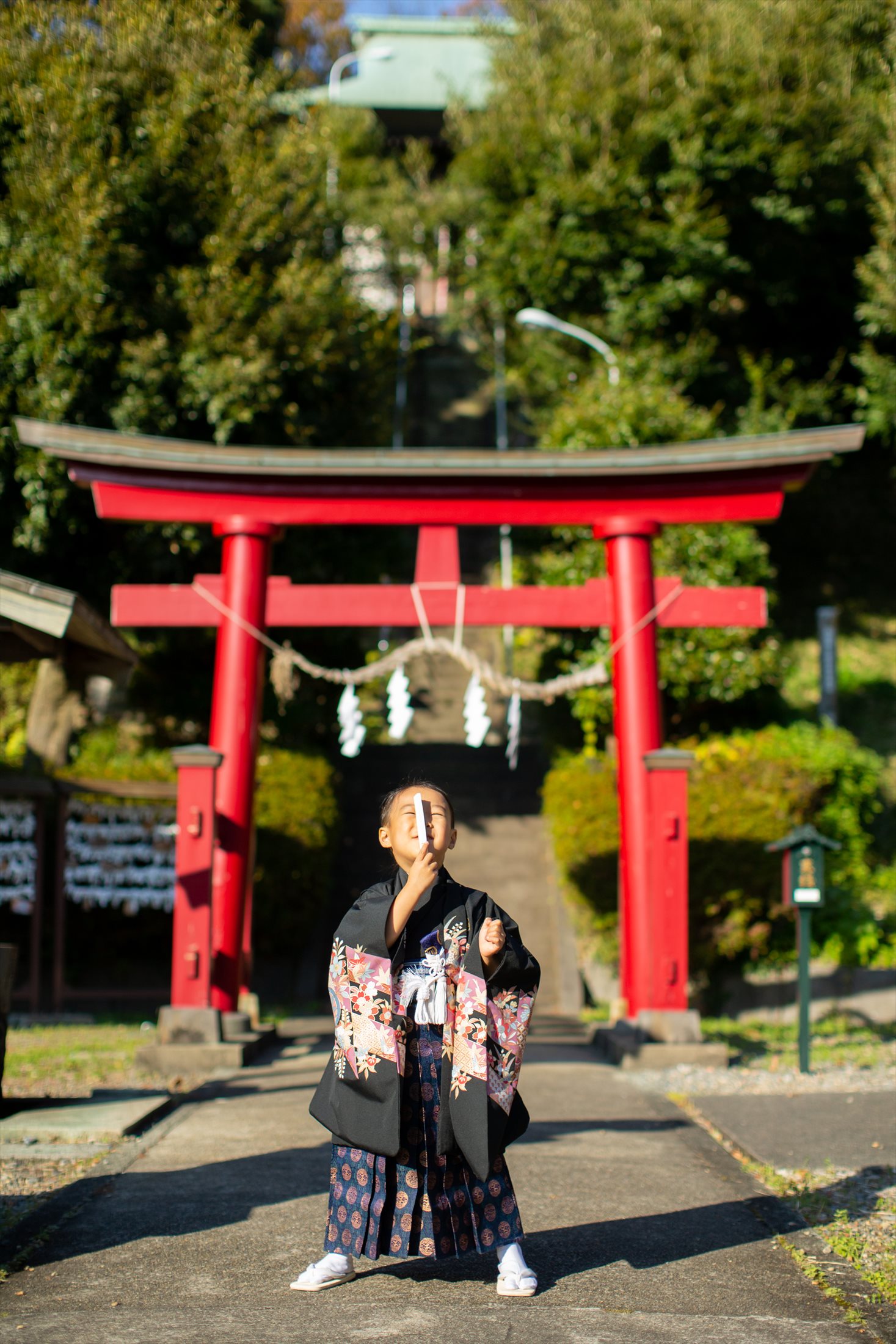 伸ばしてきた髪で待望の七五三-M6