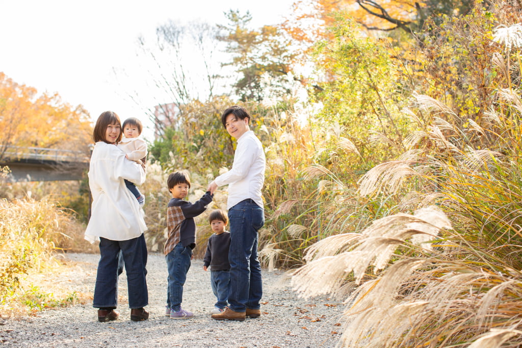 三兄妹で自由に楽しく散歩のような撮影を-M10