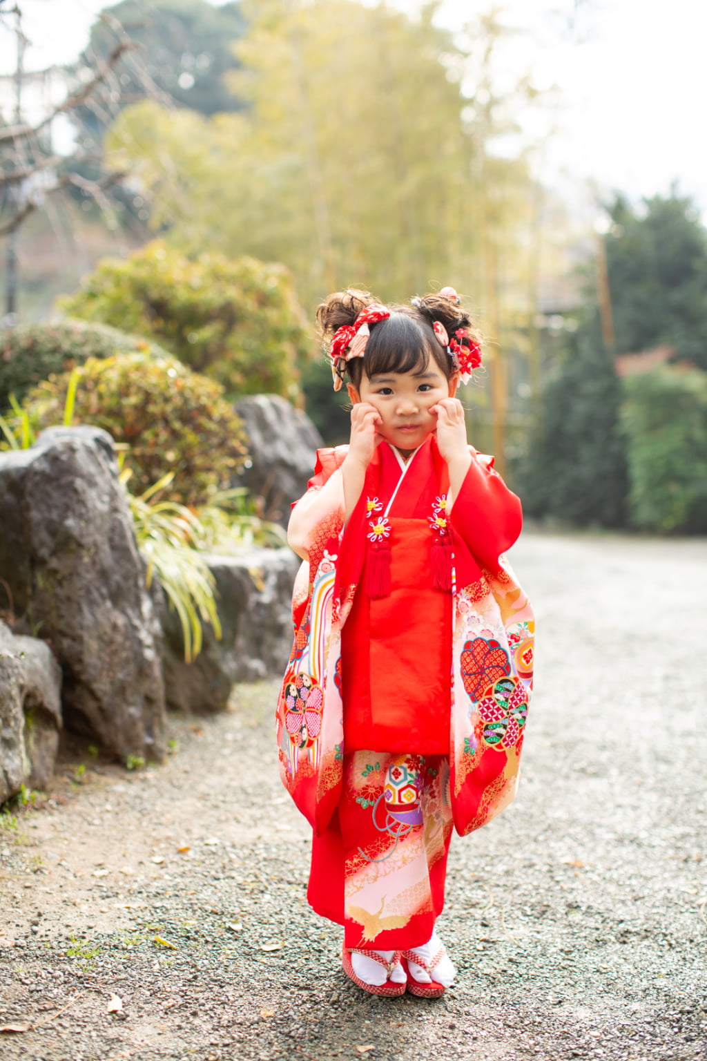 琴平神社の紅葉と七五三-M4